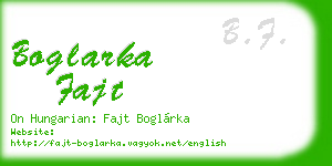 boglarka fajt business card